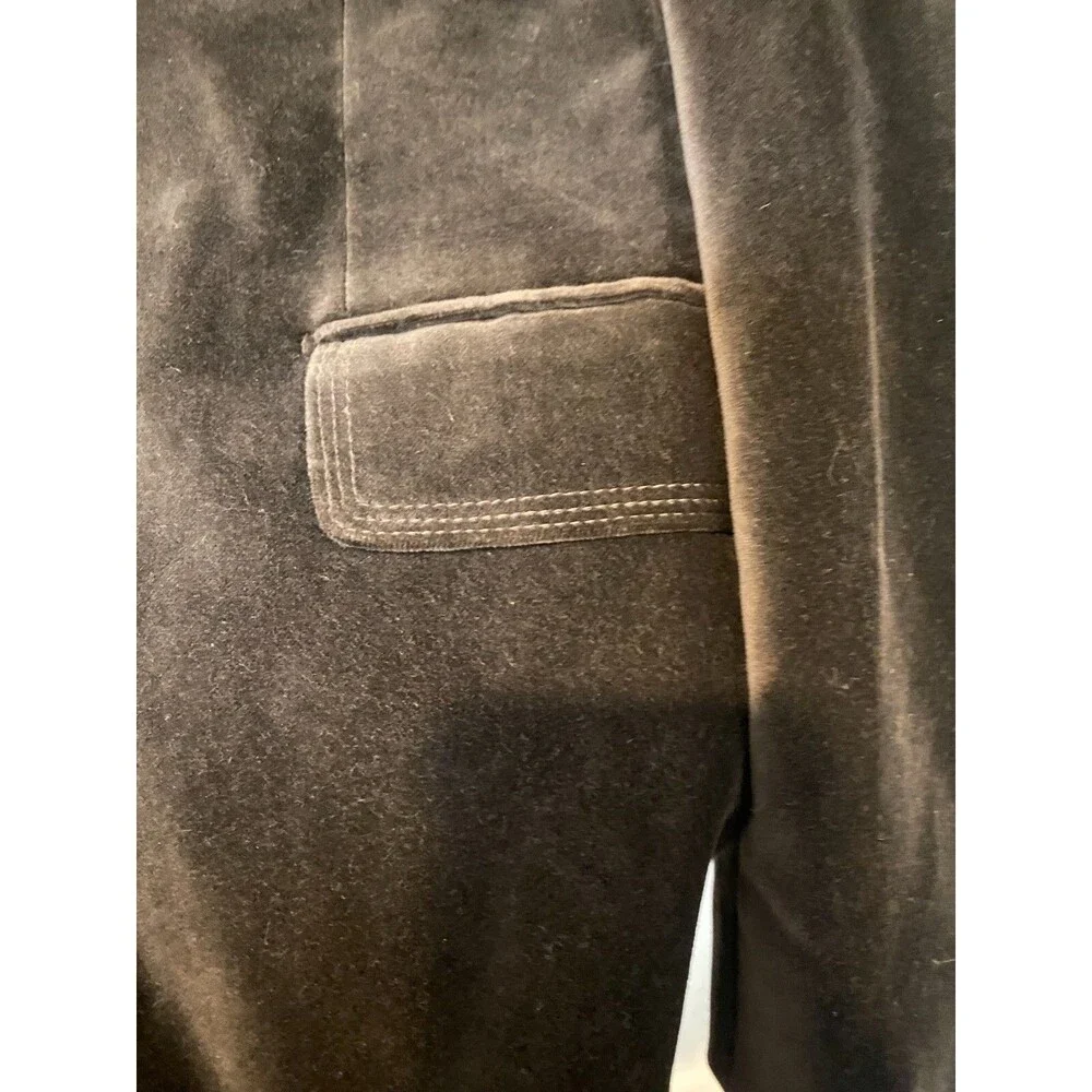 EXPRESS Mens Sz 44 Brown Velvet Two Button Blazer Jacket VTG